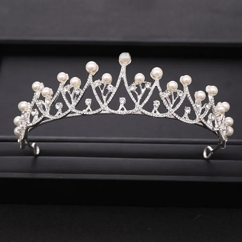 Bloom Veil Co. Baroque Royal Bridal Crown – Gold and Silver Crystal Wedding Tiara