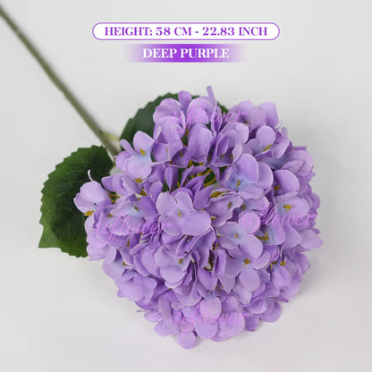 Grand 58cm Silk Hydrangea Artificial Flower Bouquet | Premium Wedding & Home Decor Centerpiece