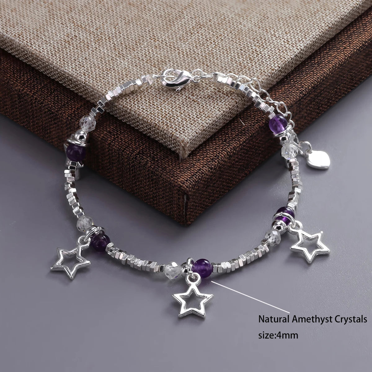 925 Sterling Silver Butterfly Bead String Bracelet