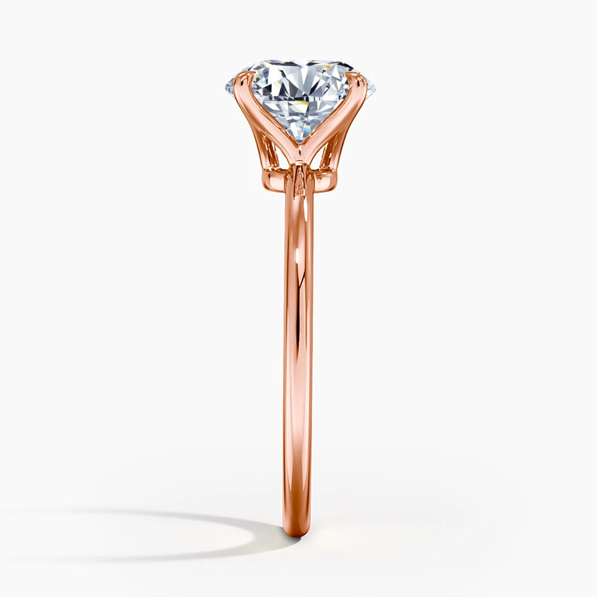 Bloom Veil Co. | GRA Certified Moissanite Engagement Ring | Rose Gold Sterling Silver | 1ct - 5ct