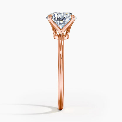 Bloom Veil Co. | GRA Certified Moissanite Engagement Ring | Rose Gold Sterling Silver | 1ct - 5ct