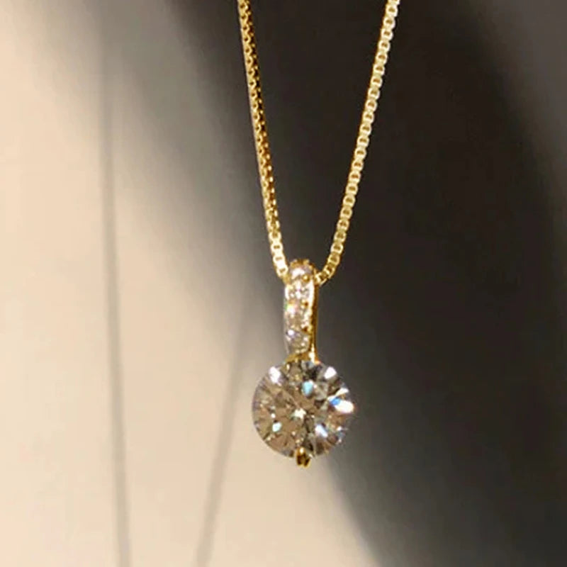 Eternity Round Zirconia Pendant Necklace